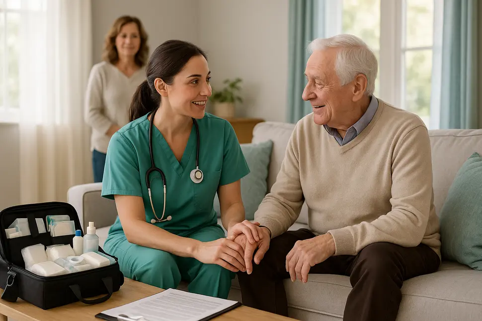 Atención domiciliaria especializada en heridas crónicas con seguimiento profesional personalizado